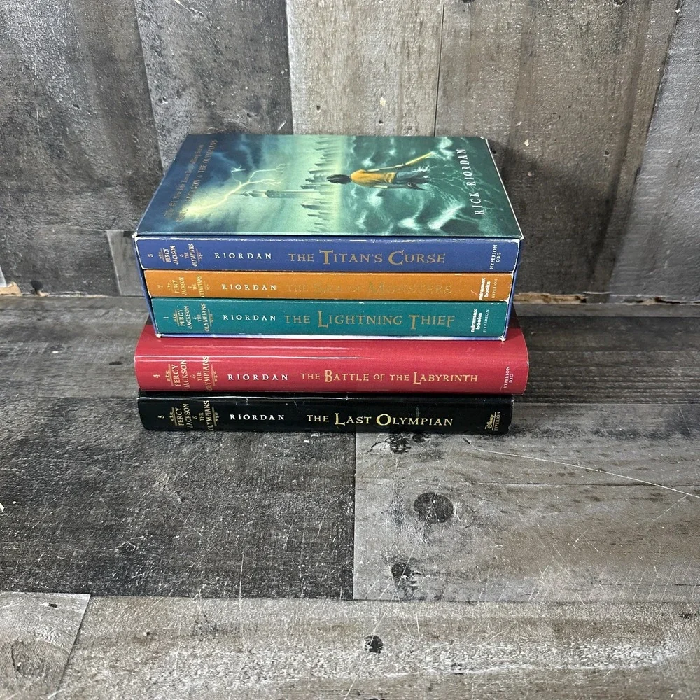Percy Jackson and the Olympians Rick Riordan PB and HC Lot 1-5